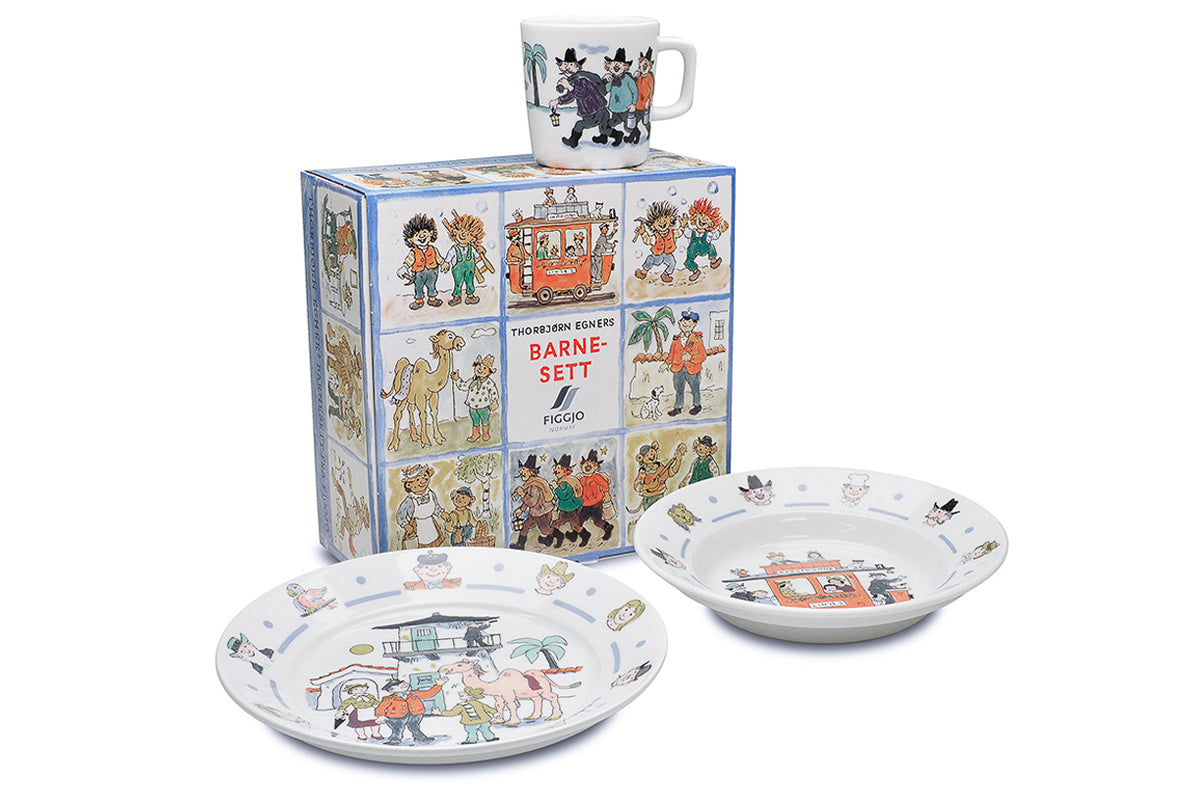 Figgjo Kardemommeby sett i gaveeske - Thorbjørn Egner produktfoto